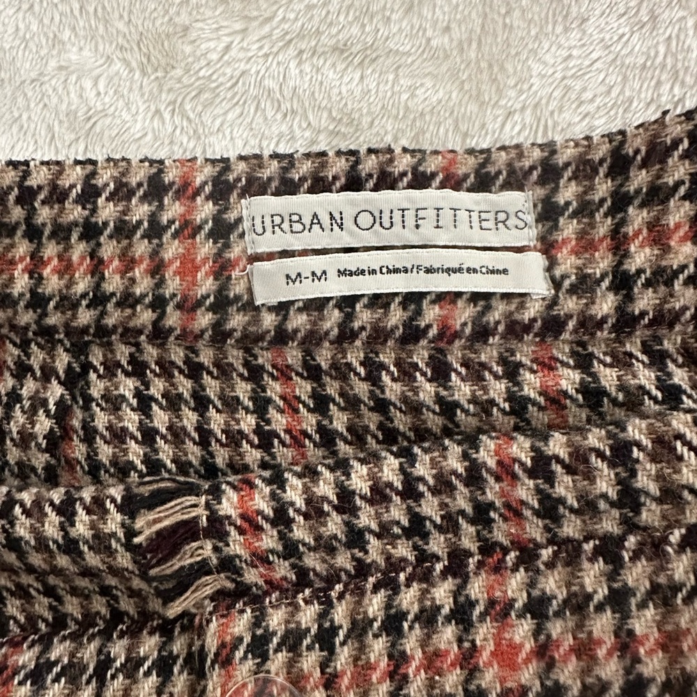 Urban Outfitters Checkered Skirt in Black and Brown - Picture 2 of 2